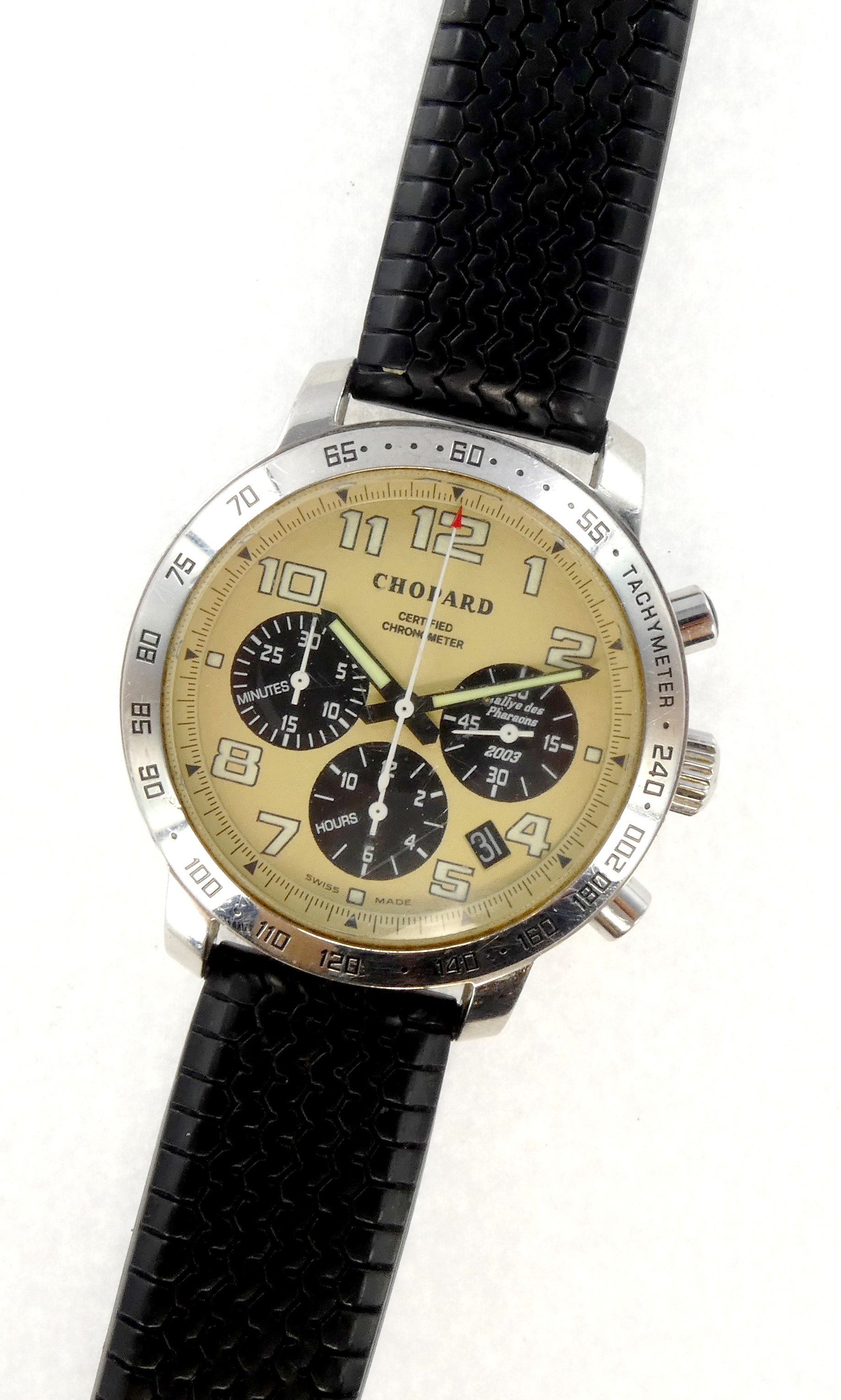 Lot 21 — CHOPARD Mille Miglia, Rallye des Pharaons : Montre Acier, ch