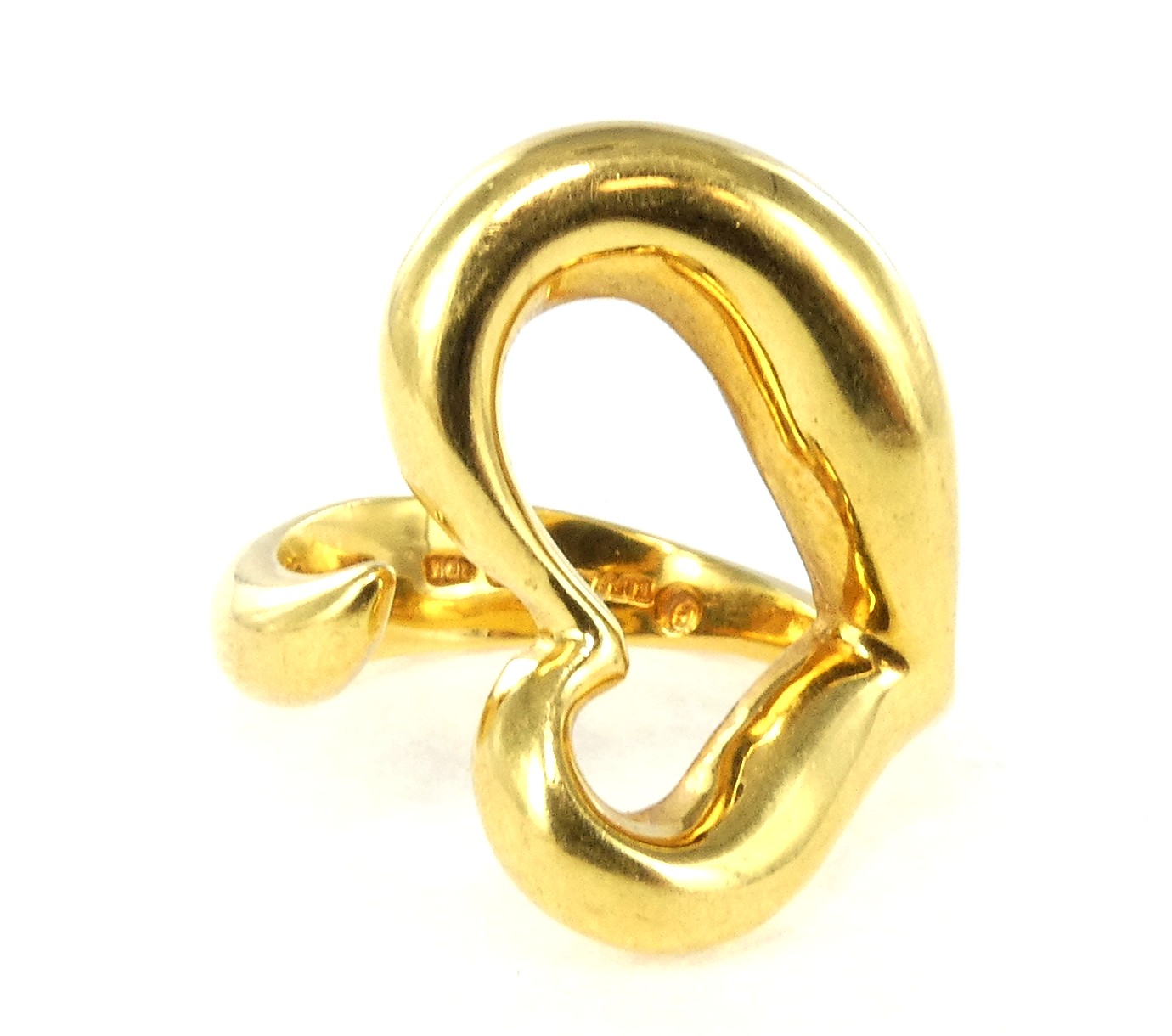 Lot 28 — TIFFANY & Co "Open heart" Collection Elsa Peretti : Bague Or